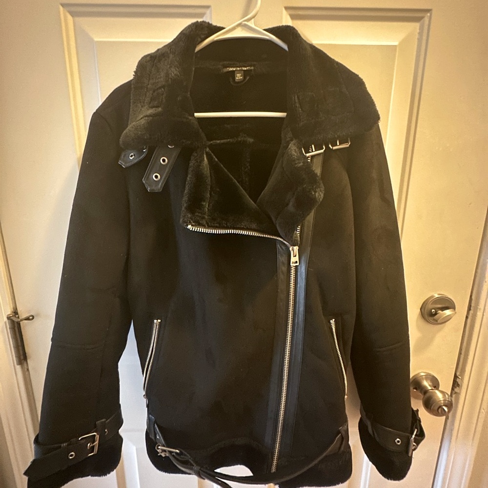 TOP SHOP BIKER/FAUX SUEDE JACKET